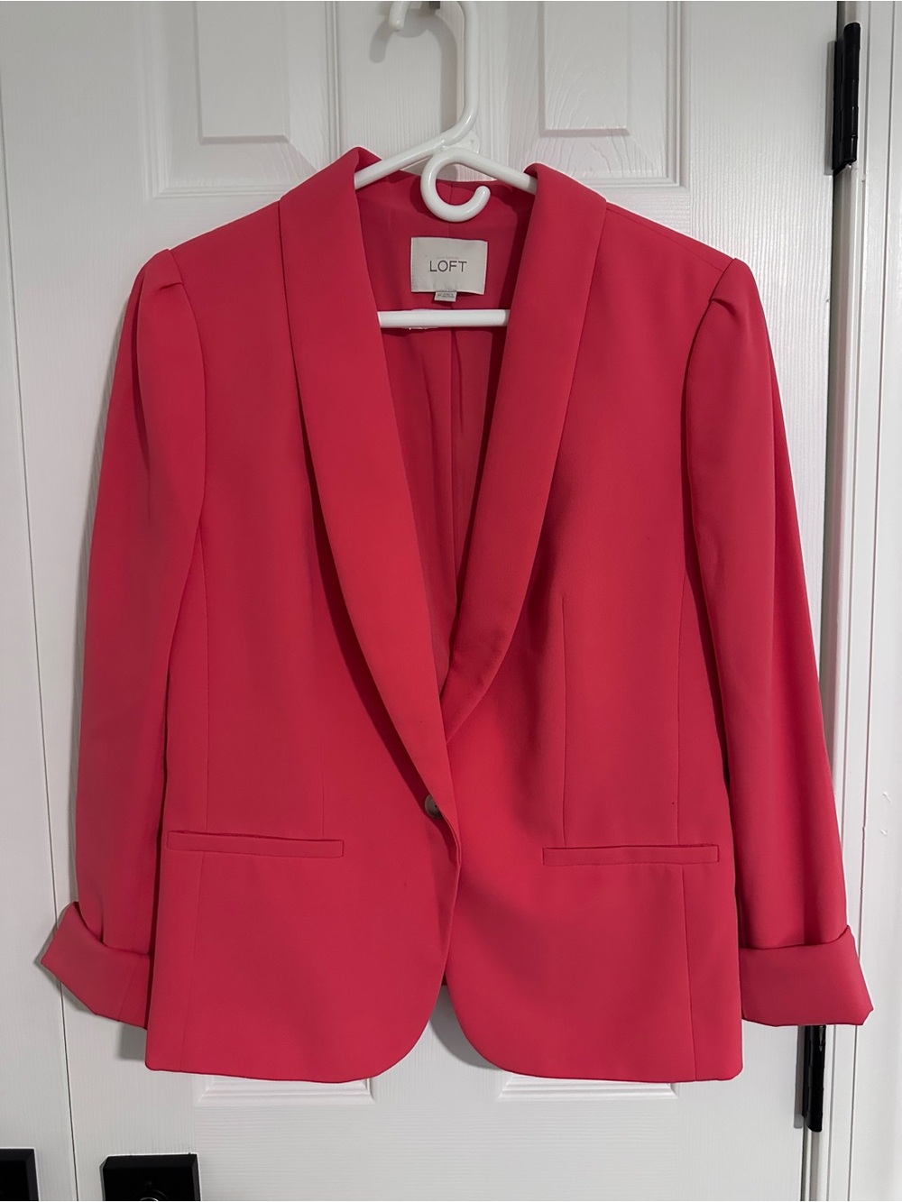 LOFT Hot Pink Shawl Collar Blazer